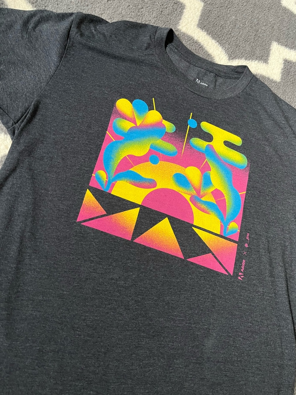 Adobe x Junx Neon Sunset Graphic tshirt - super soft - Picture 4 of 7